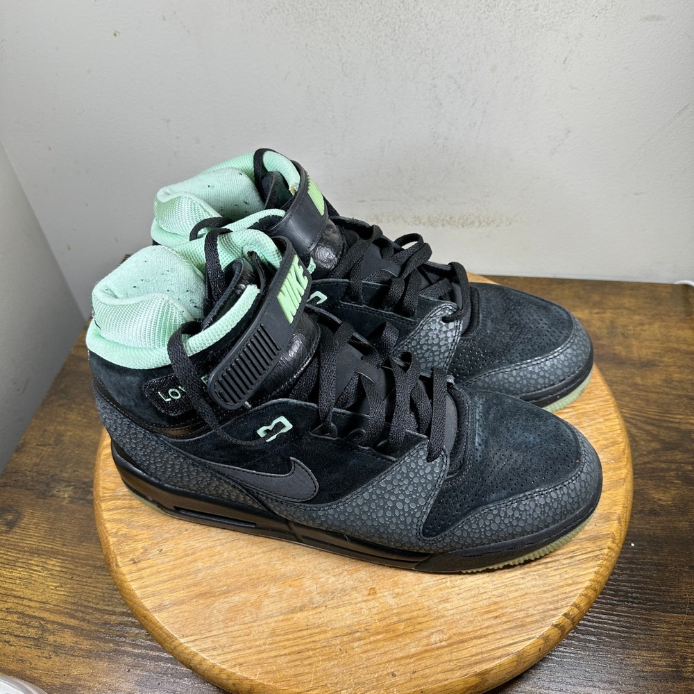 Nike Air Flight Mid Men's Black Mint Green Basketball Size 10.5 623448-001